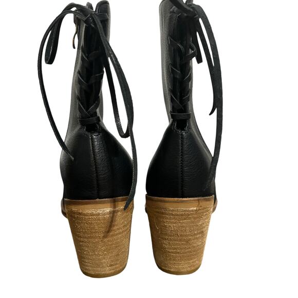 Beast Fashion NWT Aster Ankle Boot Size 6.5M Black Western Block Heel Bootie - Picture 4 of 8